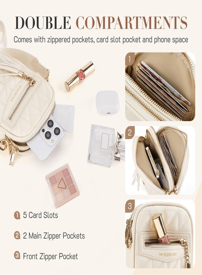 Missnine Small Crossbody Bags for Women RFID Cell Phone Purses Quilted Trendy Shoulder Purses with Wide Adjustable Strap - Image 5
