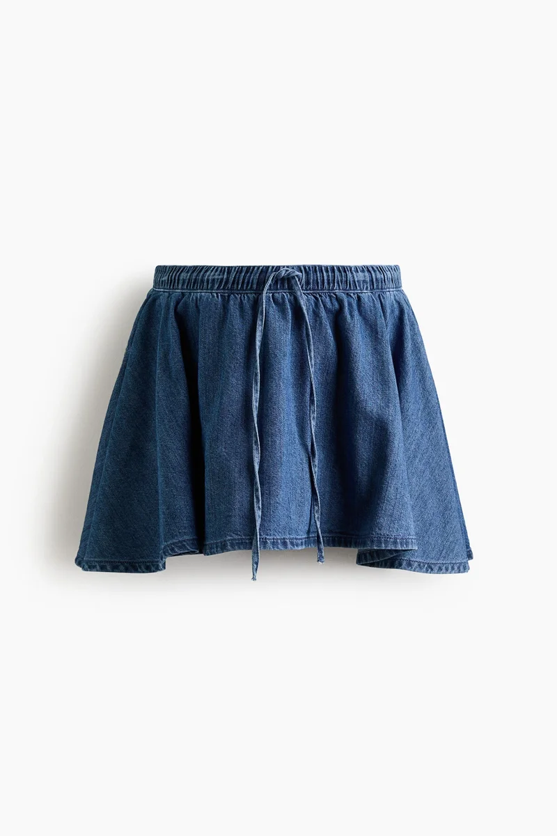 H&M MAMA Flared cotton-blend skort