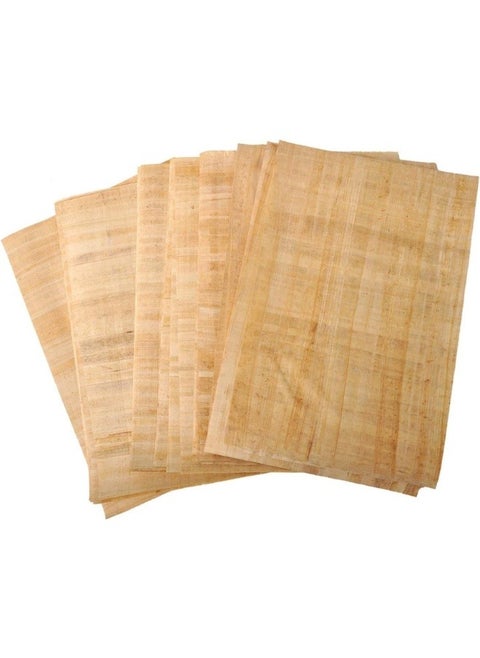 Set of 5 Plain Egyptian Papyrus Paper 12x16 Inch (30x40 cm) - Ancient Pharaonic Alphabet Paper, Papyrus for Art Projects, Scrapbooking, School, Perfect Paper for Learning History