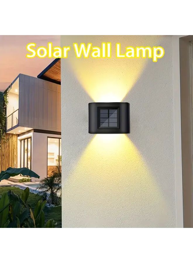 مشعل جدار LED شمسي، 6 مصابيح LED، ضوء دافئ، مصباح أمني خارجي، بلاستيك ABS - Image 5