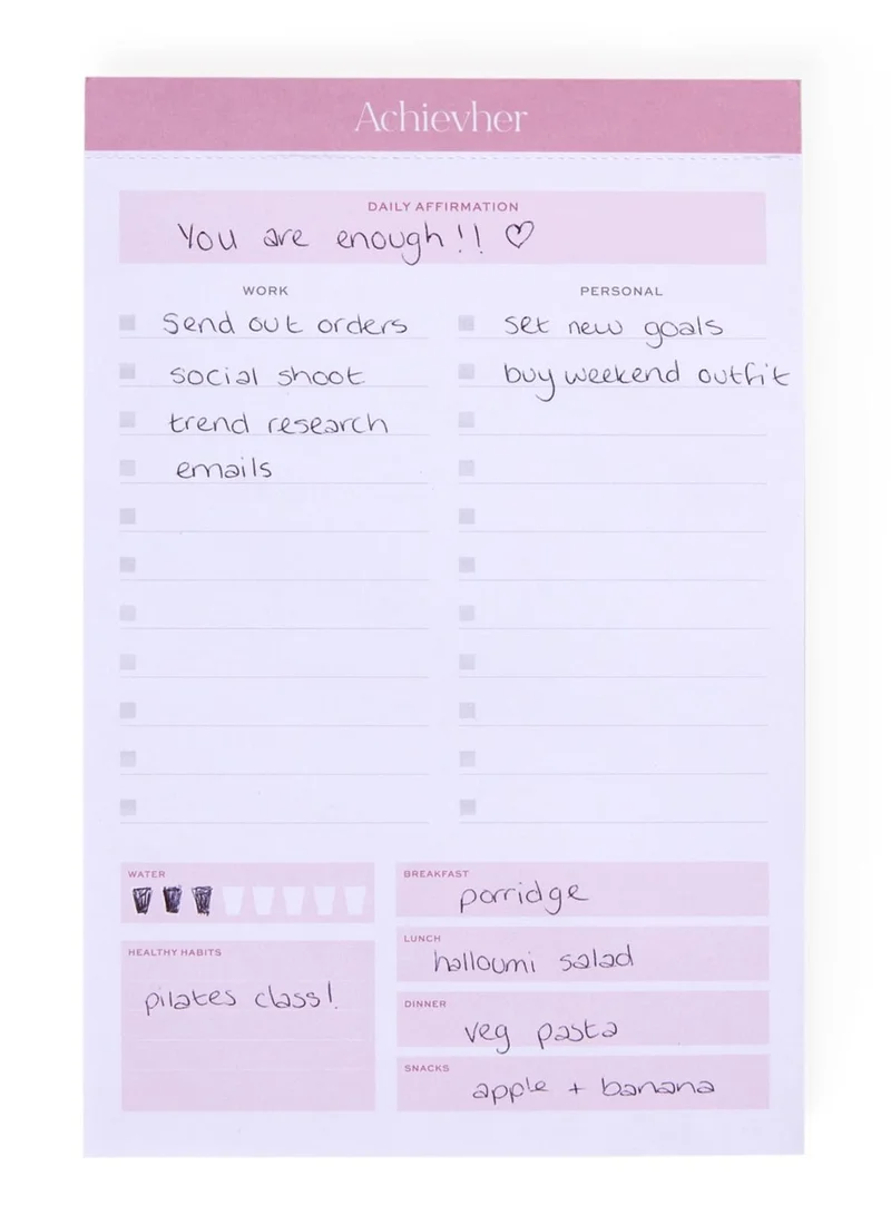 Prickly Pear Achievher Affirmation To Do List, 60 Sheets