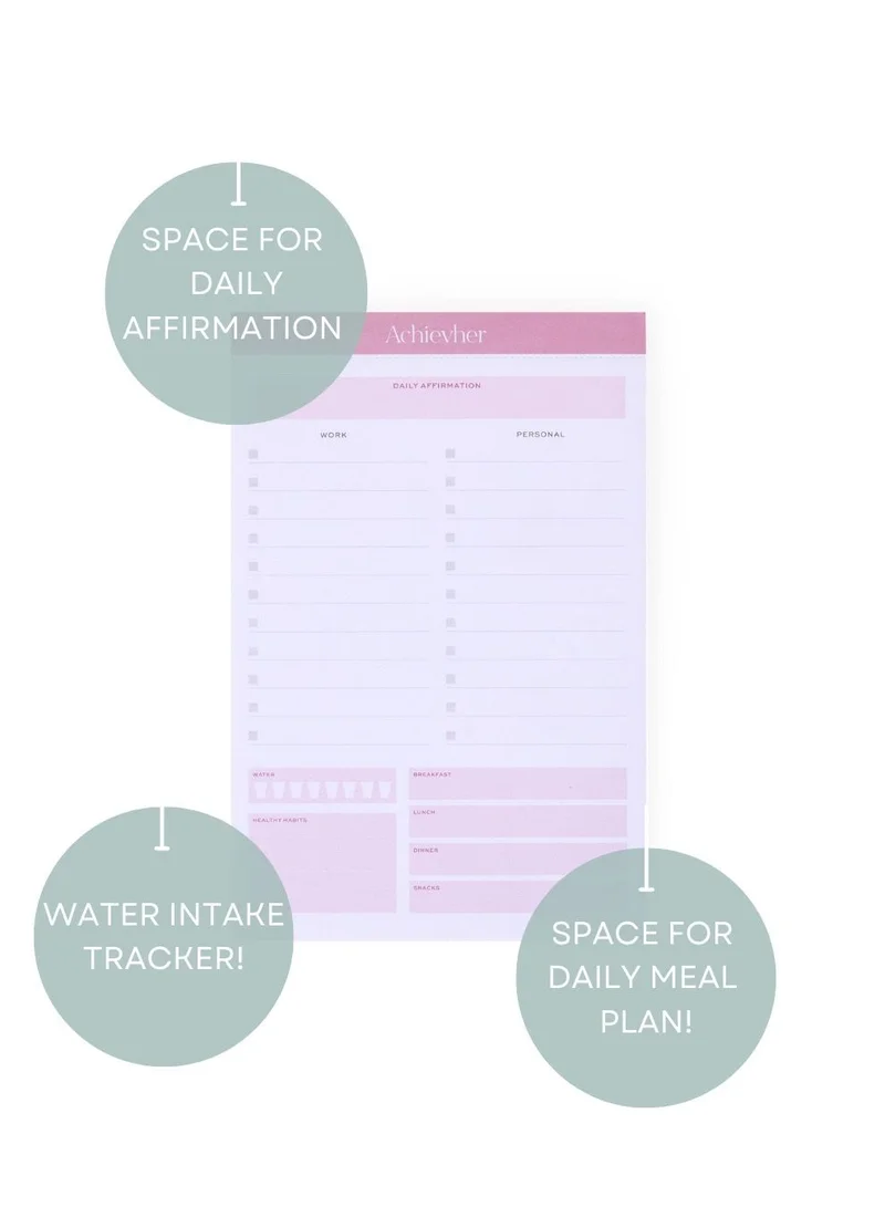 Prickly Pear Achievher Affirmation To Do List, 60 Sheets