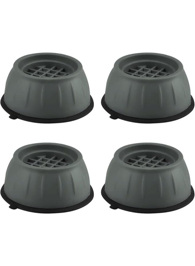4-Piece Washing Machine Feet Pads Black 10x10x4cm - Image 1