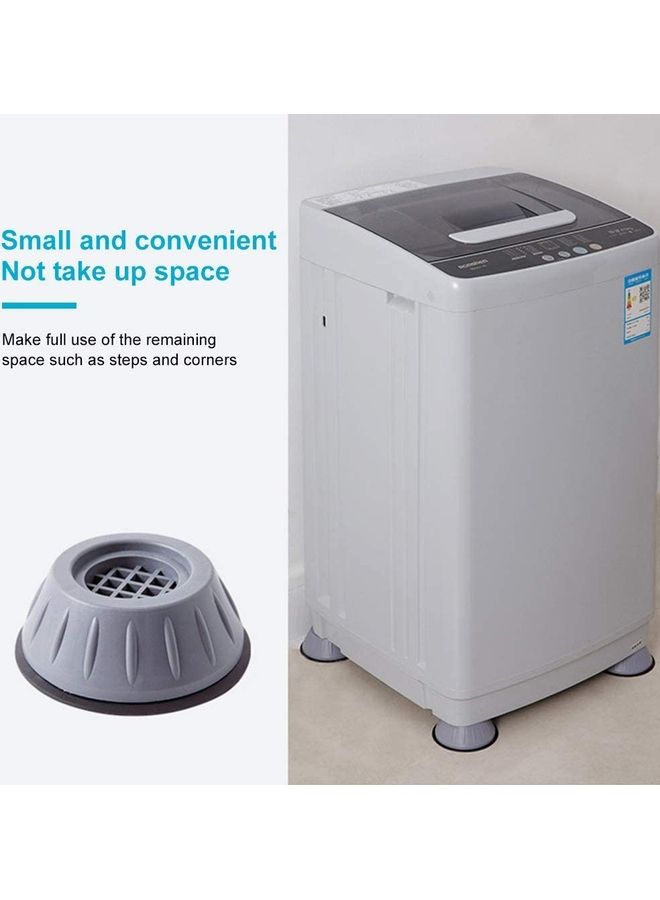 4-Piece Washing Machine Feet Pads Black 10x10x4cm - Image 5