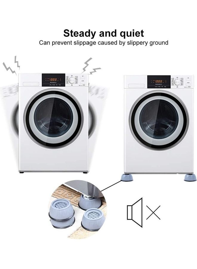 4-Piece Washing Machine Feet Pads Black 10x10x4cm - Image 3