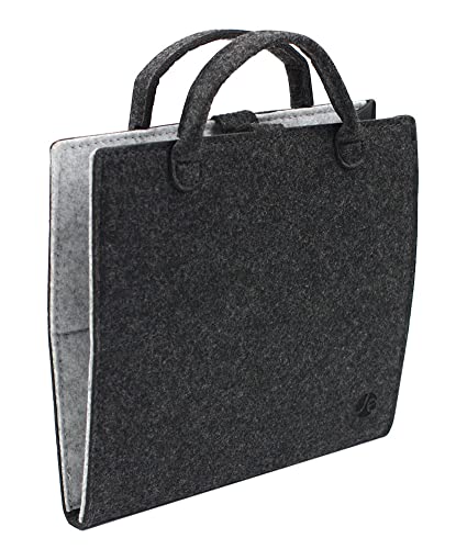 JAVOedge Black Felt Travel Storage Organizer [4 Slots] Case for Eyeglass, Sunglass, Glasses, Secure Snap Enclosure - Image 1