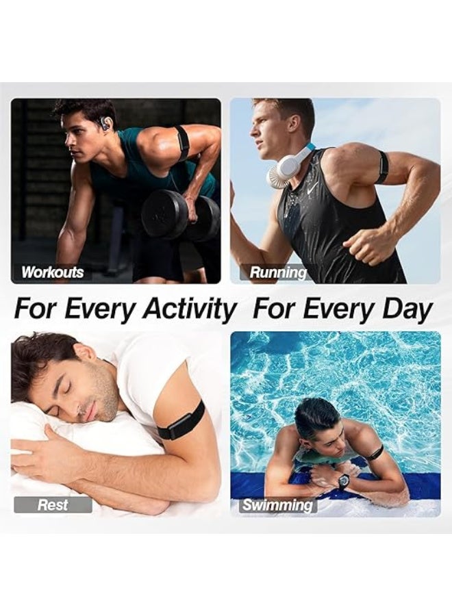 Arm Bicep Band Compatible with Whoop 5.0/One,Peak Devices Fitness Life Tracker, Waterproof, Health and Fitness Whoop 5.0 Accessories with Metal U Shape (43.5cm) - Image 2