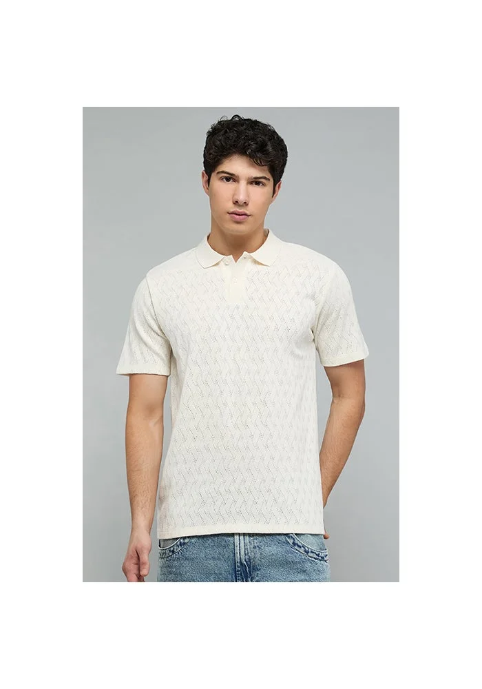 أر أند بي Jacquard Polo T-Shirt with Short Sleeves