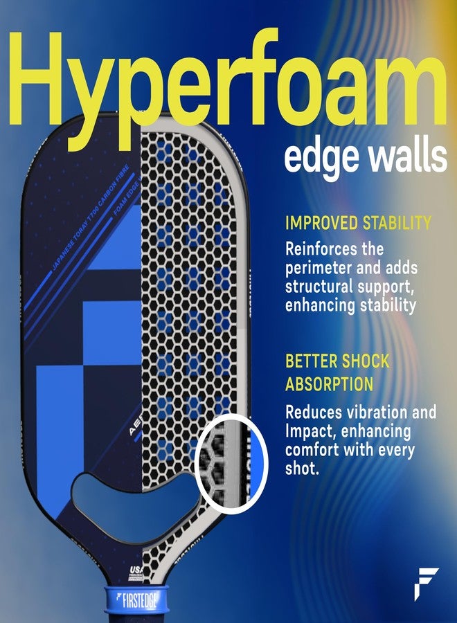 FirstEdge AeroFusion USAPA Approved Japanese Toray T700 Carbon Fibre Edgeless Pickle Ball Racket | Thermoformed | Pickleball Paddle Cover Included - Image 3