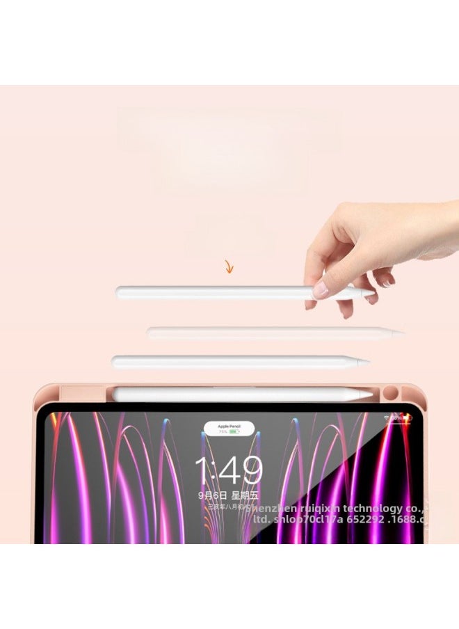 Generic Bluetooth Keyboard Case For Air5 Tablet 9.7 Silicone Anti-fall Pro11 Upper Pen Slot Ipad9 Protective Cover-Color:Qingshan Dai ]-Applicable Model:2022/2023iPad 10 Generation 10.9 Inches  - Image 5