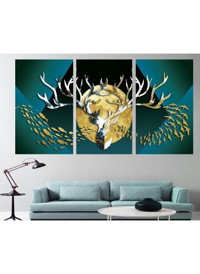 Generic - Tableau Wall Hanging High-quality digitally printed wall-mounted poster with a scratch-resistant and color-protective coating - 3pcs Multi color - Image 1