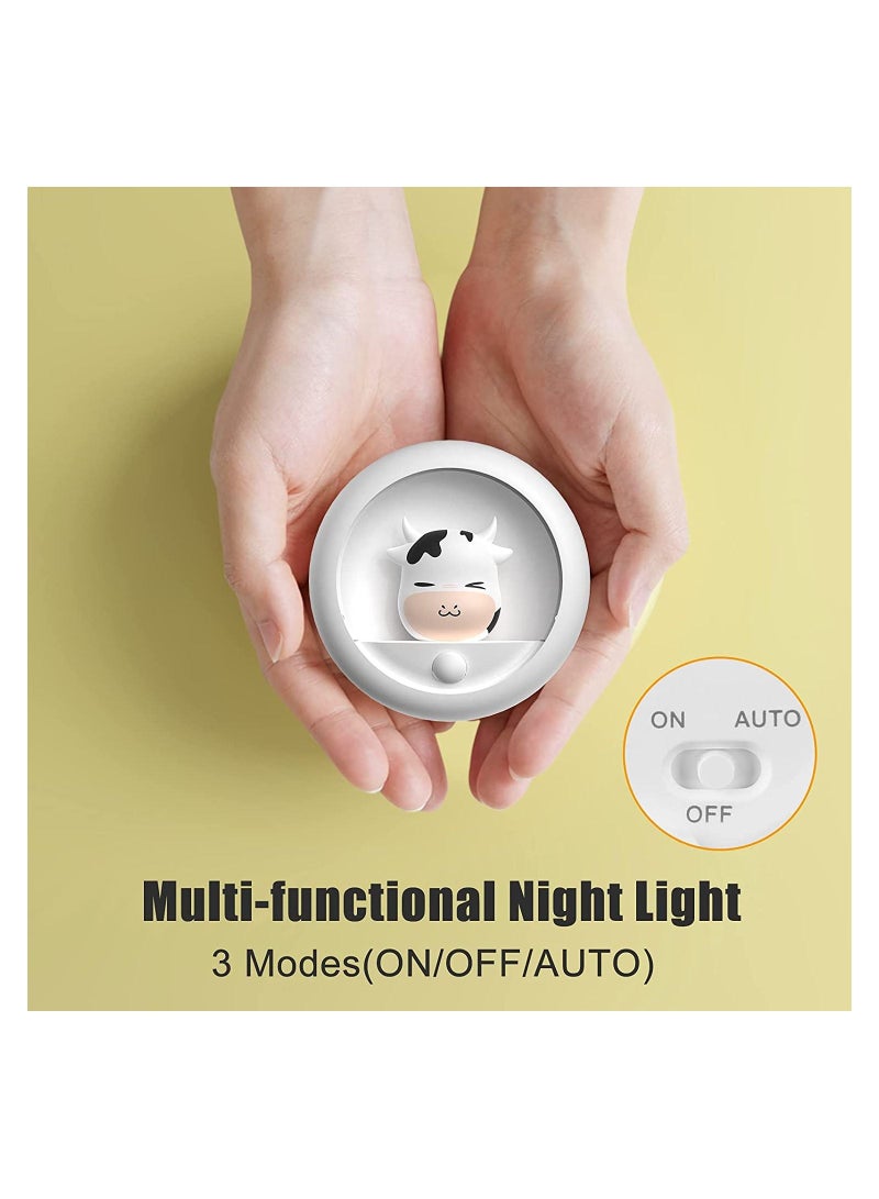 SYOSI Rechargeable Night Light Motion Sensor LED Kids Night Lights for Bedroom Bathroom Dimmable Baby Animal Magnetic Nightlights for Nursery Table Lamp for Adults Girls Kids Room  - Image 3