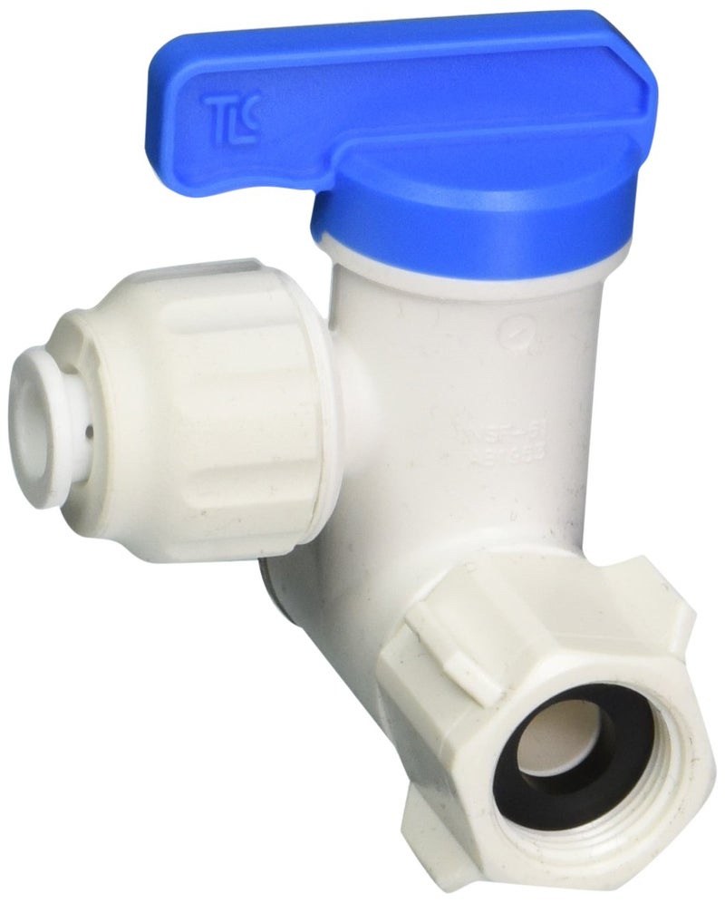 AFWFilters 3/8" Angle Stop Adapter Ball Valve with 1/4" Quick Connect Fitting - Reverse For Osmosis & Drinking Water Filters - Image 2