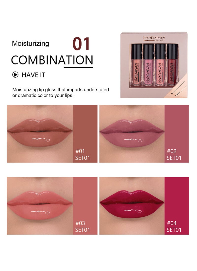Handaiyan Lipstick Matte Liquid Lipsticks Set 4 Pcs Makeup For Women Long-lasting Waterproof Highly Pigmented Colour Quick-Drying, Smudge-Proof, Nourishes, Conditions,Ultra Soft Moisturizes  - Image 3