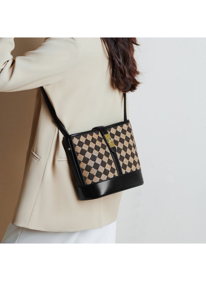 15MINS Best Qixi Festival Gift: Diamond-quilted Bucket Bag, Crossbody Shoulder Bag For Women - Image 4