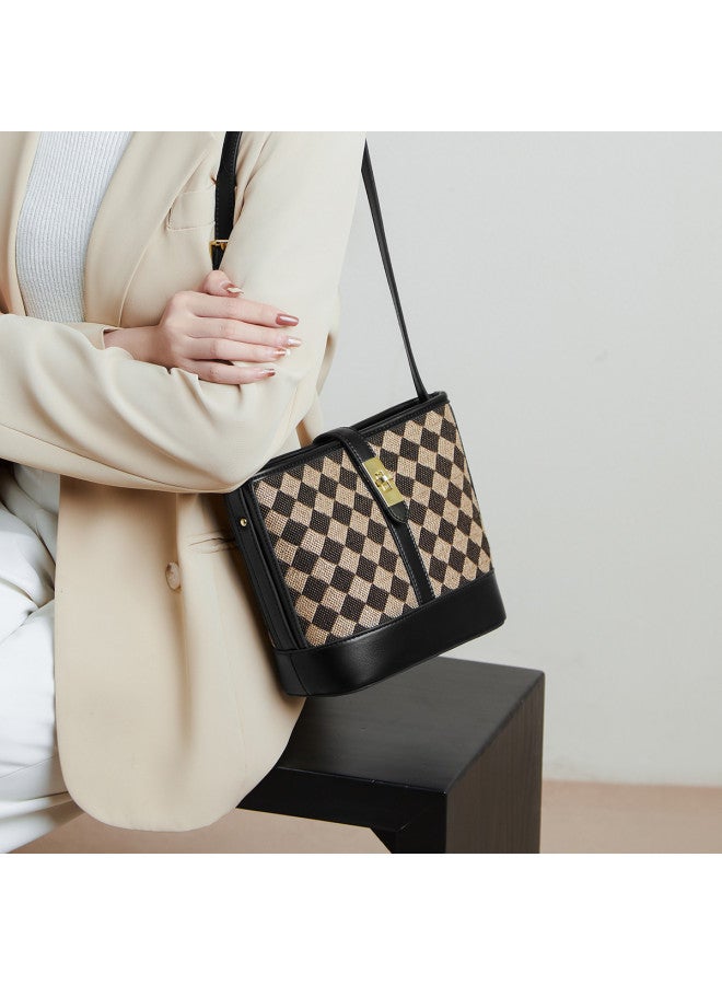 15MINS Best Qixi Festival Gift: Diamond-quilted Bucket Bag, Crossbody Shoulder Bag For Women - Image 5