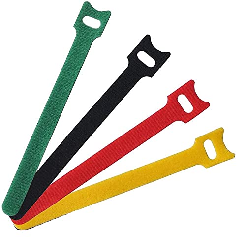 Immech 80 Pcs Reusable Cable Ties Strap 6 Inch150mm with Double Sided Hook Loop Wire Organizer Cable Management for Tablet Laptop PC TV Home Office Wire DIY Color MultiColor - Image 1
