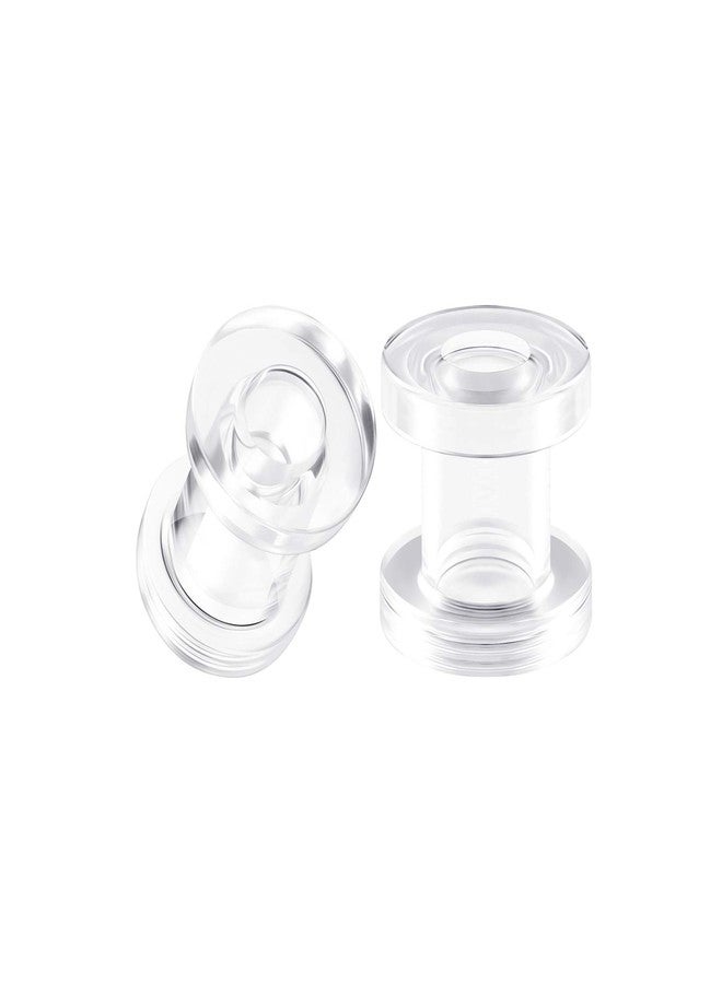BIG GAUGES Pair of Clear Acrylic 2gauges 6 mm flesh Tunnels external Piercing Jewelry Earring Stretcher Screw-fit Ear Plugs Lobe BG11345 - Image 1