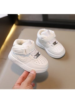 Generic Autumn Winter Kids High-Top Sneakers Cotton Creamy-white 