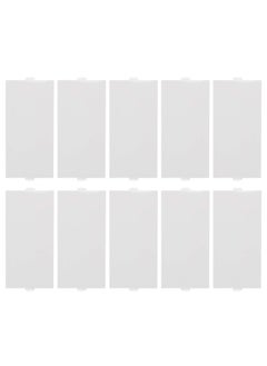 CONA CONA Polycarbonate 9356 Status Modular Blanking Glossy Finish Plates Switch Cover Small White Pack of 10  - Image 1