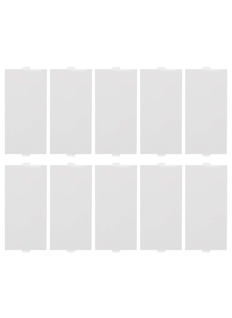 CONA - CONA Polycarbonate 9356 Status Modular Blanking Glossy Finish Plates Switch Cover Small White Pack of 10 - Image 1