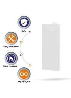 CONA CONA Polycarbonate 9356 Status Modular Blanking Glossy Finish Plates Switch Cover Small White Pack of 10  - Image 4