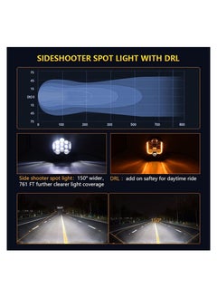 TBS DESIGN 2Pcs 5inch LED Work Light Pods Spot Flood Combo Beam Fog Lamp Offroad Driving Light White  - Image 5