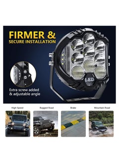 TBS DESIGN 2Pcs 5inch LED Work Light Pods Spot Flood Combo Beam Fog Lamp Offroad Driving Light White  - Image 4