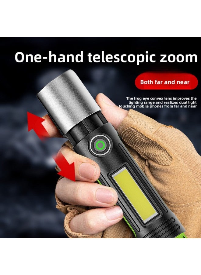 Loquat White Laser Flashlight Outdoor Multi-function Lighting Camping Light Super Bright Long-range Flashlight Focusing Led Light-Color:regular XPE - Image 2