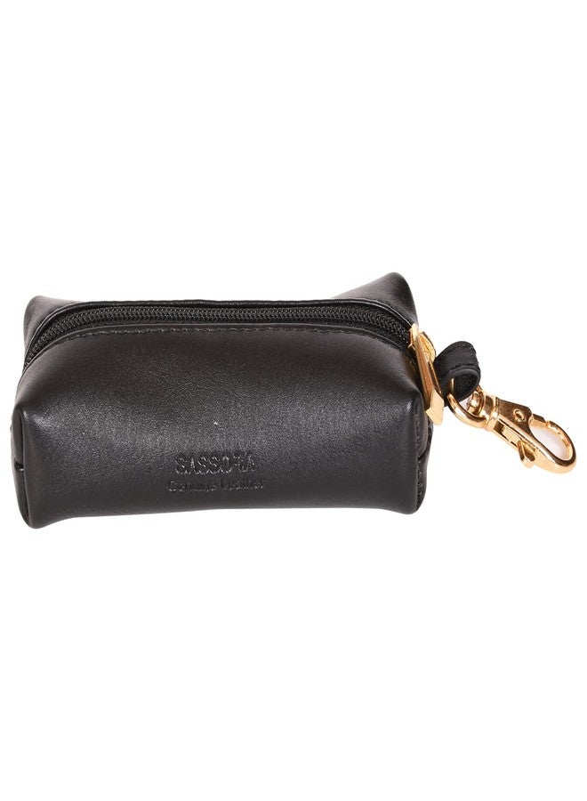 Sassora Genuine Leather Small Unisex Key Case (Black) - Image 2