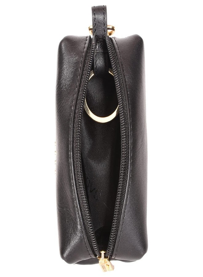 Sassora Genuine Leather Small Unisex Key Case (Black) - Image 3