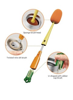 Spaceshoop 3-in-1 Detachable Carrot Cup Brush, Long Handle Bottle and Teat Cleaning Brush  - Image 5