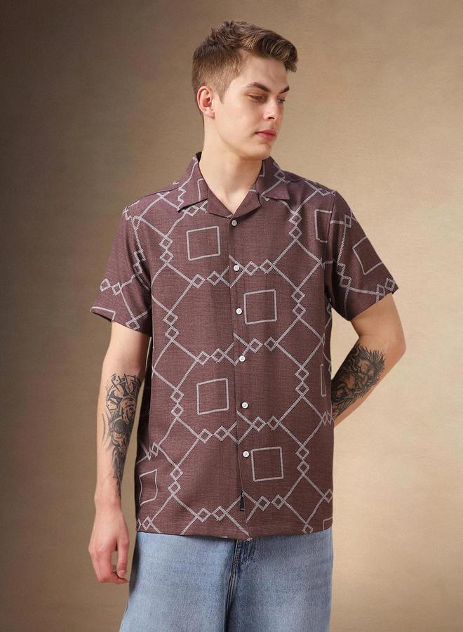 دينيس لينغو قميص كاجوال بطبعة تجريدية رجالي من ستايلي - Image 4