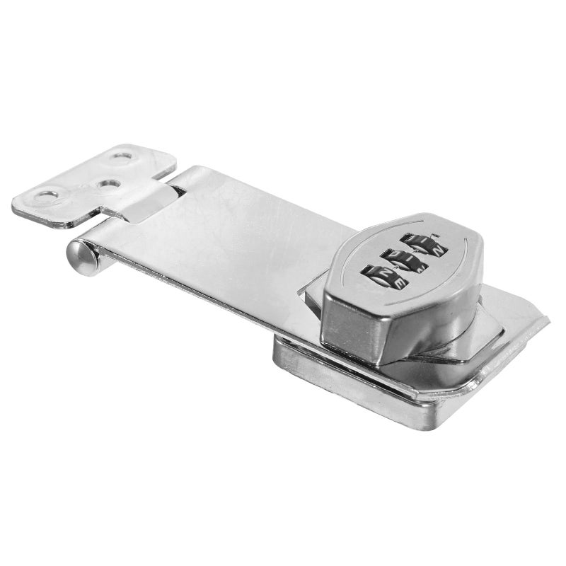 Mechanical Combination Cabinet Lock 4 Inch Three Hole Base Bright Silver Anti Theft Password Drawer Lock - Image 2