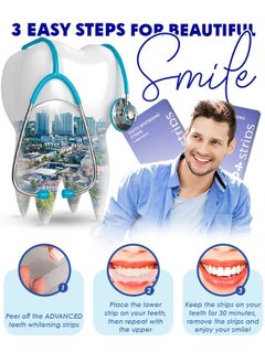 GlorySmile 28Pcs Teeth Whitening Strips Vegan Whitening Strip Enamel Safe Teeth Whitening Hydrogen Peroxide Teeth Whitener for Coffee Wine and Other Stains 14 Day Treatment  - Image 4