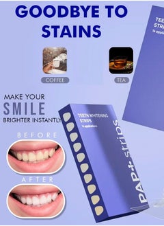 GlorySmile 28Pcs Teeth Whitening Strips Vegan Whitening Strip Enamel Safe Teeth Whitening Hydrogen Peroxide Teeth Whitener for Coffee Wine and Other Stains 14 Day Treatment  - Image 3
