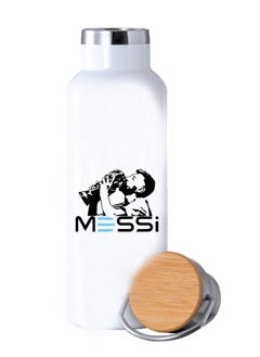 Generic Football Super Hero Messi Water Flask Bottle - Gift for Sports Fans and Athletes - Stainless Steel Bamboo Cap Flask Bottle 600ml - Ideal for Sports Enthusiasts  - Image 2