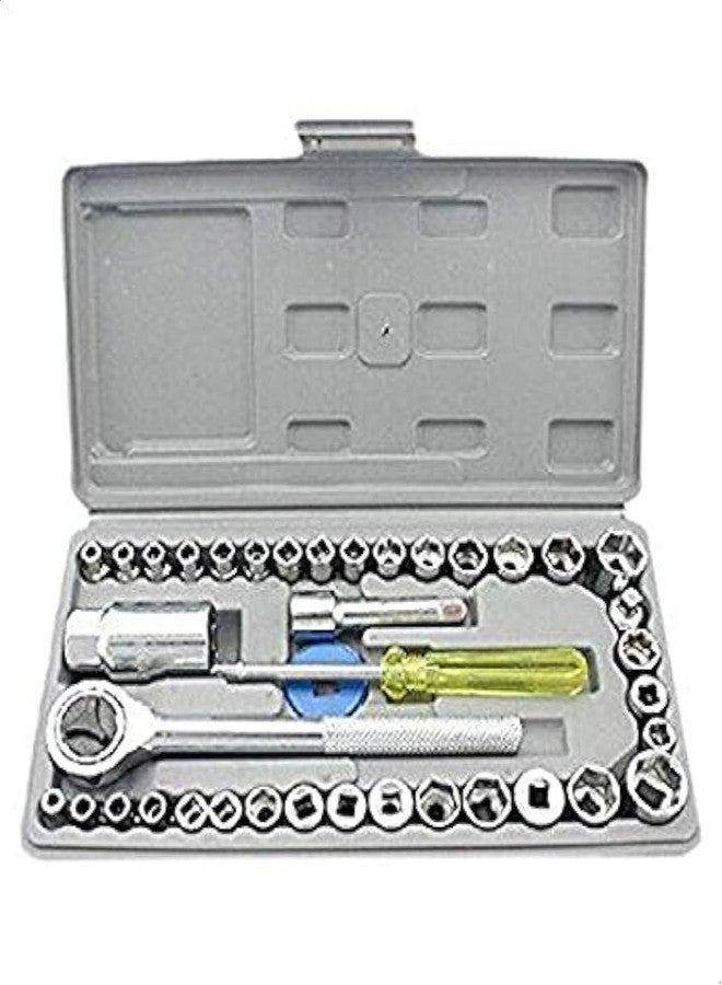 Yancorp 40 In 1 Pcs Wrench Tool Kit & Screwdriver And Socket Set - Image 1