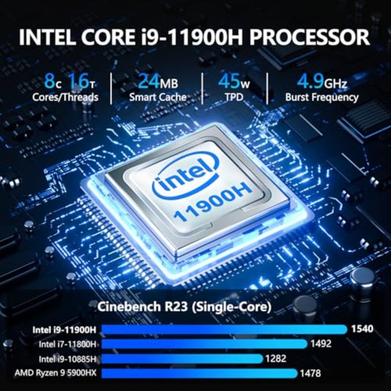 كمبيوتر محمول للألعاب، كمبيوتر محمول Window 11 Pro، كمبيوتر محمول 15.6 بوصة لاب توب 2026، ذاكرة وصول عشوائي 16 جيجابايت 1 تيرابايت SSD، معالج 8C/16T يصل إلى 4.9 جيجا هرتز، رسومات UHD، شاشة FHD 1920*1080، WiFi 6، BT5.2، لوحة مفاتيح بإضاءة خلفية - Image 3