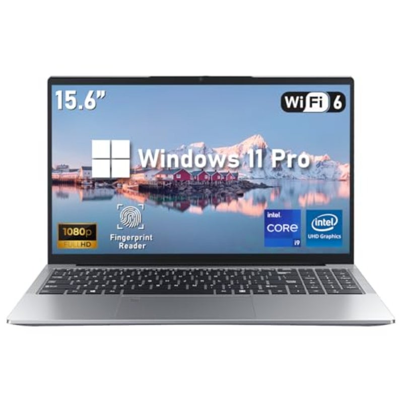 كمبيوتر محمول للألعاب، كمبيوتر محمول Window 11 Pro، كمبيوتر محمول 15.6 بوصة لاب توب 2026، ذاكرة وصول عشوائي 16 جيجابايت 1 تيرابايت SSD، معالج 8C/16T يصل إلى 4.9 جيجا هرتز، رسومات UHD، شاشة FHD 1920*1080، WiFi 6، BT5.2، لوحة مفاتيح بإضاءة خلفية - Image 1