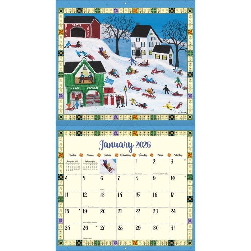 Lang, Country Sampler 2026 Wall Calendar by Cheryl Bartley, 13.4'' X 12'', 12-Month Calendar with Stapled Binding - Image 2