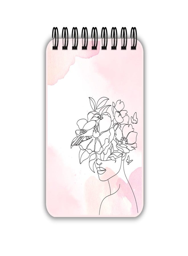 EKDALI A5 Sketchbook for Drawing | 150 GSM Paper | Floral Face Line Art Cover | 50 Sheets -100 Pages | Wire-O Spiral Hard Board - Image 1