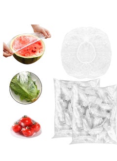 Reko 200 Pcs Fresh Keeping Bags, Elasticated Food Covers Cling Film Bag Plastic Food Covers Disposable Food Covers Plastic Wrap for Fruit Vegetables Food  - Image 1
