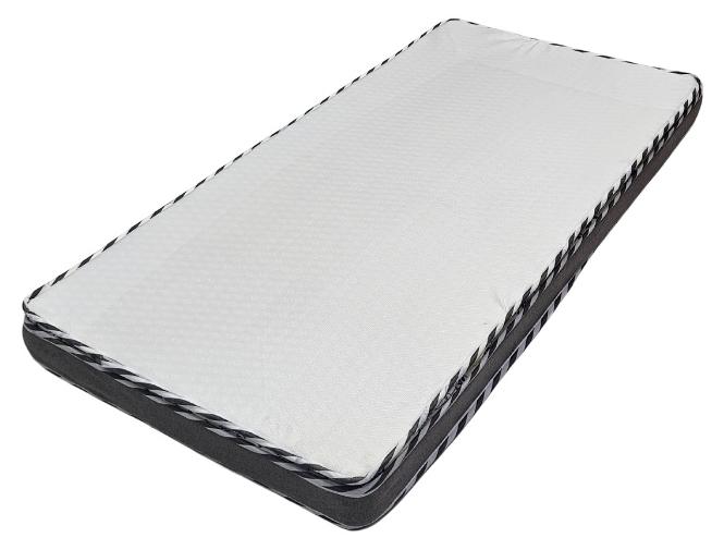 سمارت هوم مرتبة اسفنجية طبقتين لسرير مفرد (نفر واحد) – بطبقة علوية لباد مايكروفايبر ناعم – مريحة للنوم والضيافة – مقاس 190×90×15 سم – تصميم أنيق – خفيفة وسهلة  والتخزين – مناسبة للأطفال والكبار - Image 1