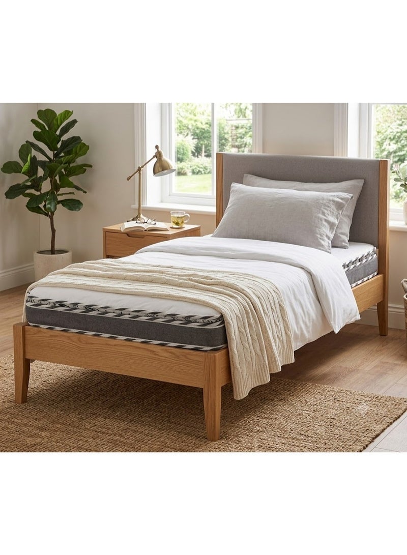 SMART HOME Double-layer foam mattress for a single bed (single person) – with a soft microfiber top layer – Comfortable for sleeping and hosting – 190x90x15 cm – Elegant design – Lightweight and easy to  store – Suitable for children and adults - Image 1