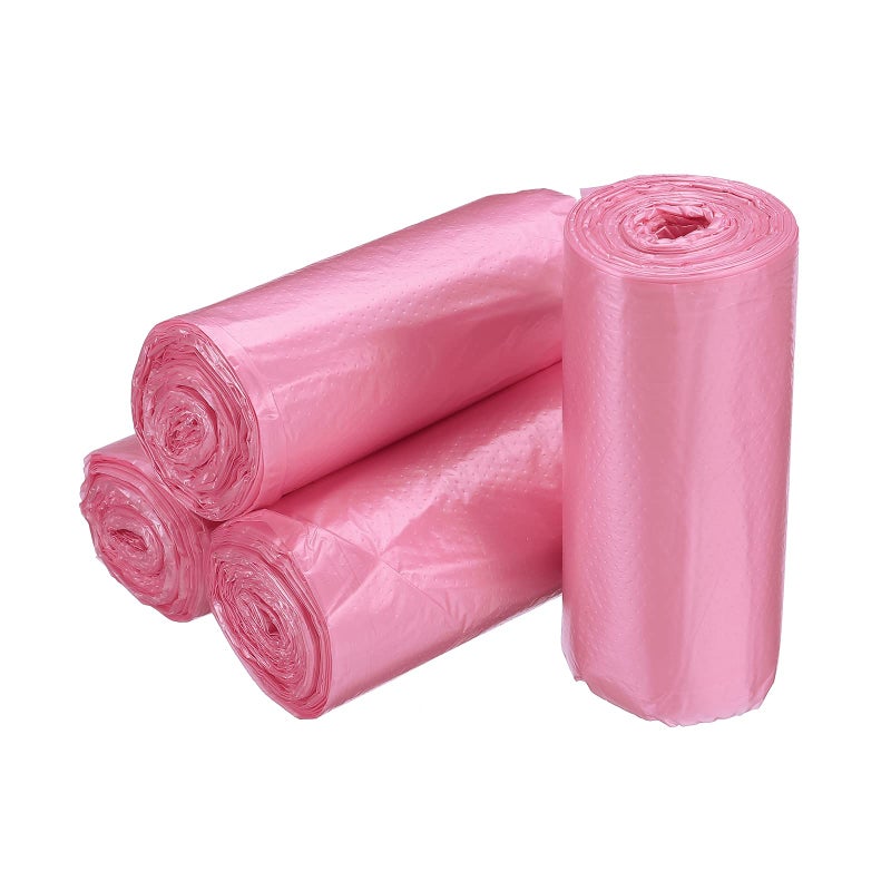 MECCANIXITY Small Trash Bags 05 Gallon Garbage Bags for Desktop Mini Trash Can Pink 6 Rolls  180 Counts