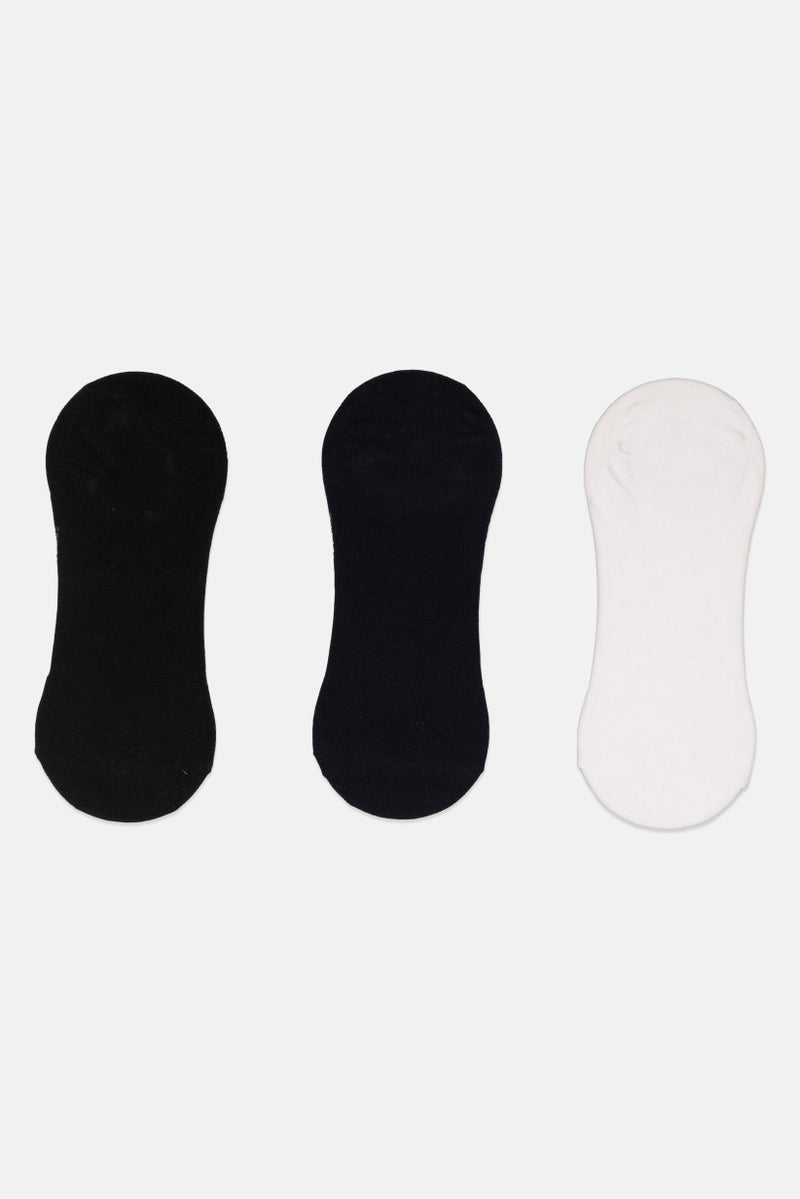Rocawear Men 3 Pairs Plain Invisible Socks, Multicolor - Image 2