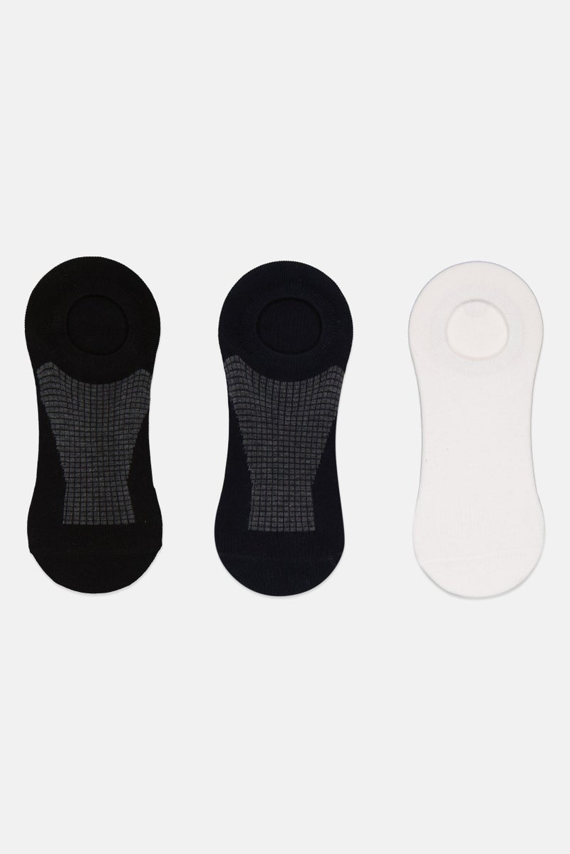 Rocawear Men 3 Pairs Plain Invisible Socks, Multicolor - Image 4