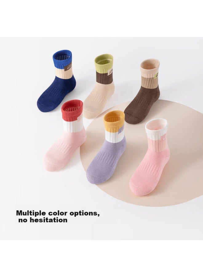 Balabala Balaone Autumn Winter Cotton Socks For Boys And Girls, Baby And Kids, Student Base Layer, 2 Pairs Pack 209425172206
