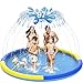 CACSPS 97 NonSlip Splash Pad for Kids and Dog Thicken Sprinkler Pool Summer Outdoor Water Toys Extra Large Backyard Wading Pool for Children Boys Girls or Pet Dog BlueYellow - Image 3